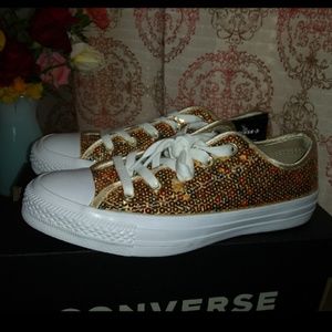 Converse Gold Sequin